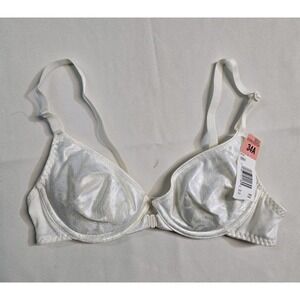 Vintage Y2K Women's Self Expressions Bra 34A Push-Up  Ivory Front Closure NWT